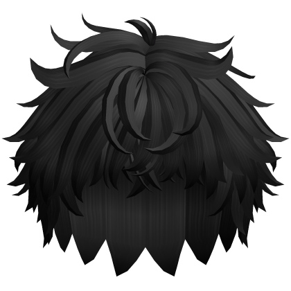 Messy Anime Short Wolfcut (Black)
