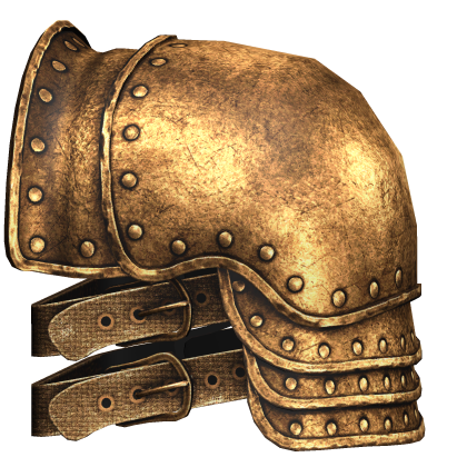Gold Medieval Knight Pauldron - Left