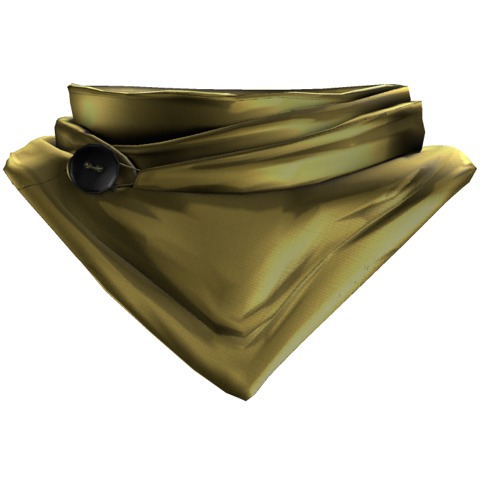 Buttoned Yellow Neck Scarf
