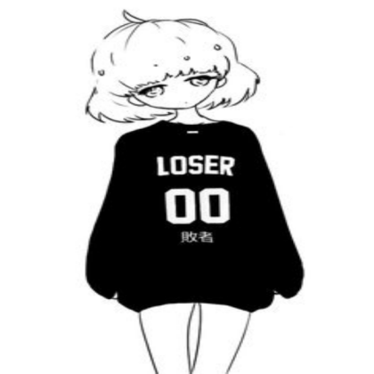 Cute black and white anime. Roblox decal