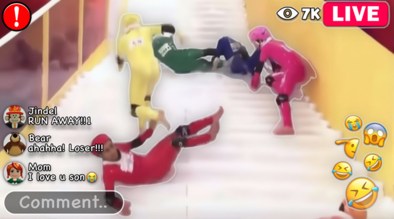 😡 100 Players Slippery Stairs ⚡️ screenshot 2