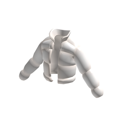 🧥 White High Waist Puffer Jacket 🧥