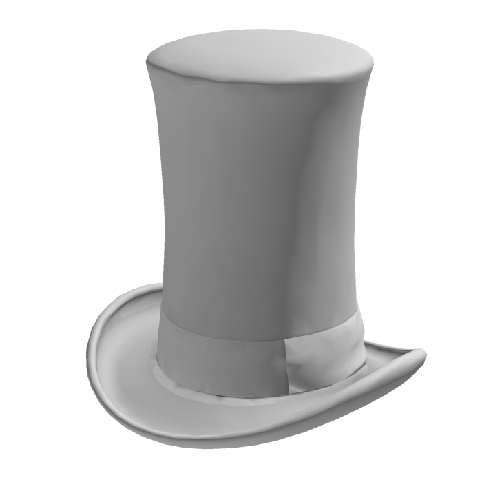 white tall top hat