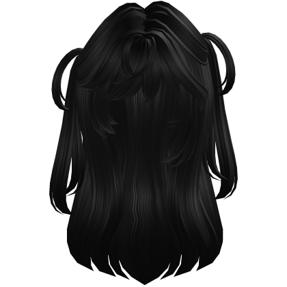 Y2K Long Messy Hair (Black) Roblox item