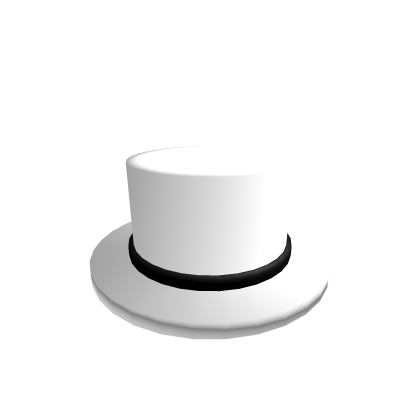 White Black Banded Top Hat