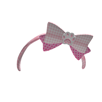 cutesy pink paw headband 
