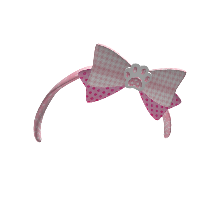 cutesy pink paw headband 