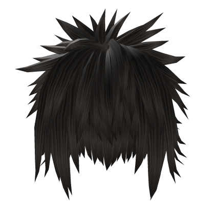 Fluffy Spiky Emo Dark Hair Roblox item