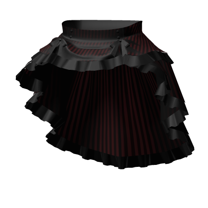 gothic victorian bustle skirt 3.0 red & black