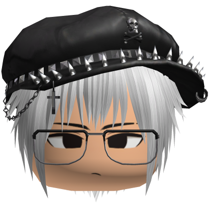 Vkei Moe White Messy Hair /w Glasses