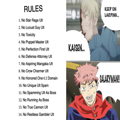 Custom Bosses Rules 4
 Roblox decal