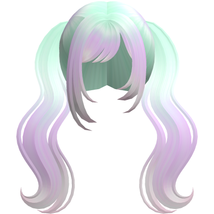 pastel goth long wavy moe dolly pigtails
