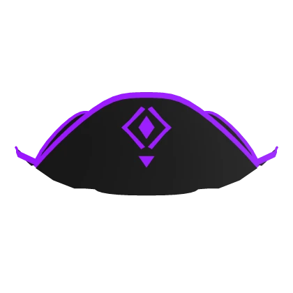 Glowing Corsair Hat Black Purple Roblox item render