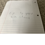 Your win streak is gone