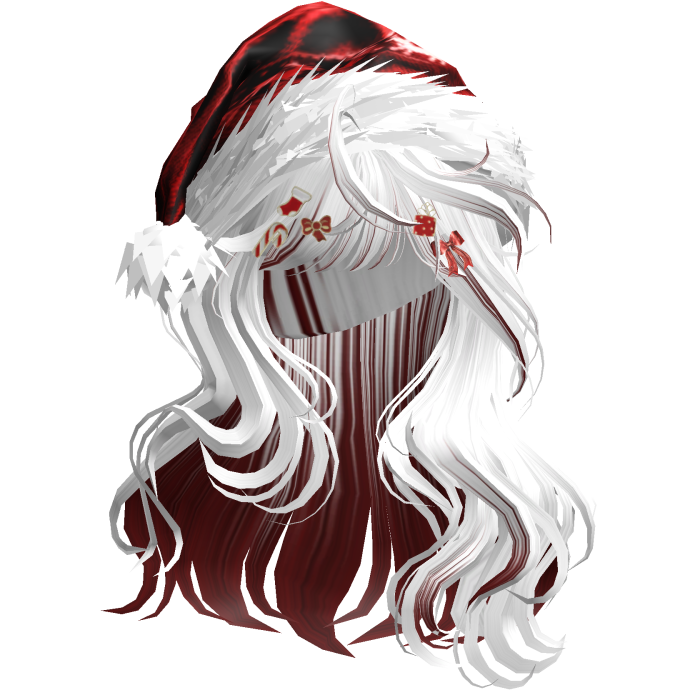 Lush Christmas Waves w/Santa Hat (White&Red)