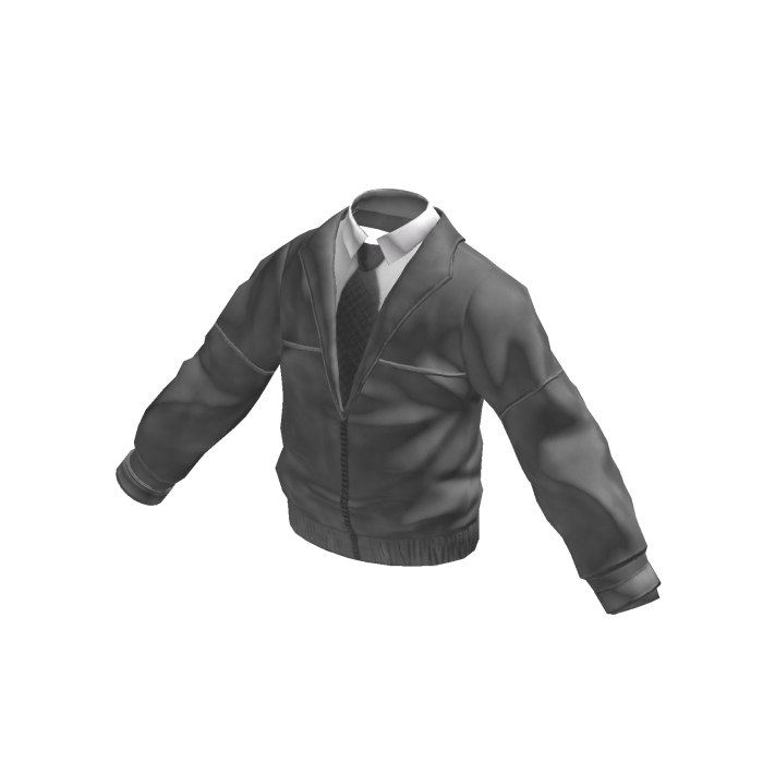Gray Jacket w/ Polo & Tie