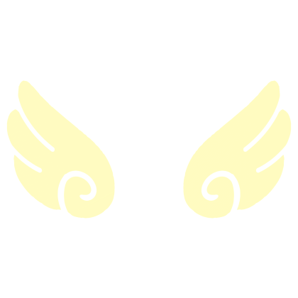 ♡ Cute Glowing Swirly Angel Wings in Yellow