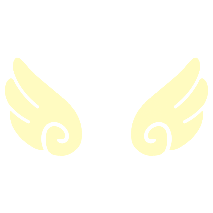♡ Cute Glowing Swirly Angel Wings in Yellow