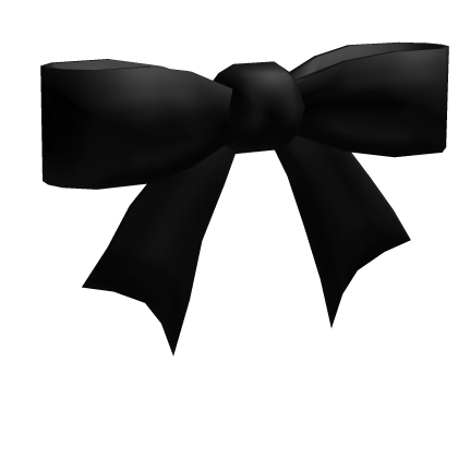 ♡ kawaii simple black hair bow (right) Roblox item