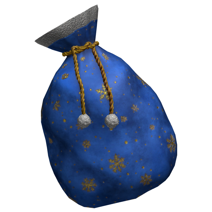 Christmas Santa's Bag Blue and Gold