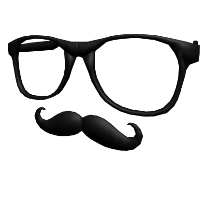 cute black mustache with glasses Roblox item