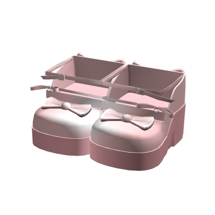Pastel Pink Kawaii Doll Platforms w Bows
