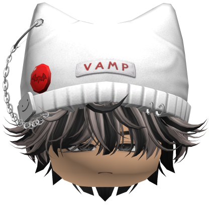 Vamp Emo Messy Anime Boy w/ Beanie (Black&Ash) thumbnail