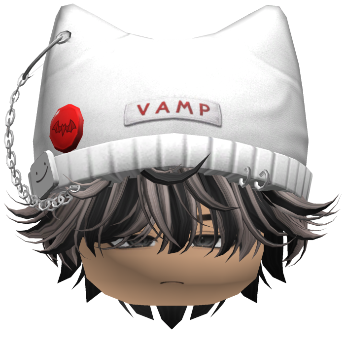 Vamp Emo Messy Anime Boy w/ Beanie (Black&Ash)