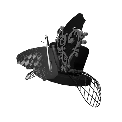 black gothic lolita mini top hat veil pin Roblox item