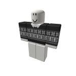 Black Christmas Sweater w/ white undershirt
