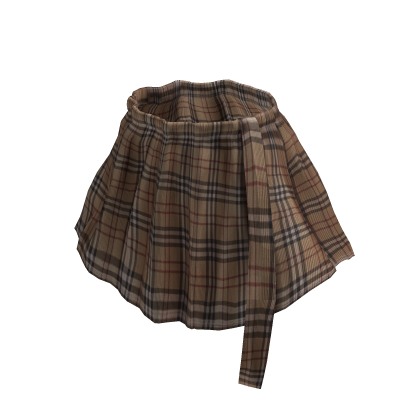 Brown plaid skirt-WS thumbnail