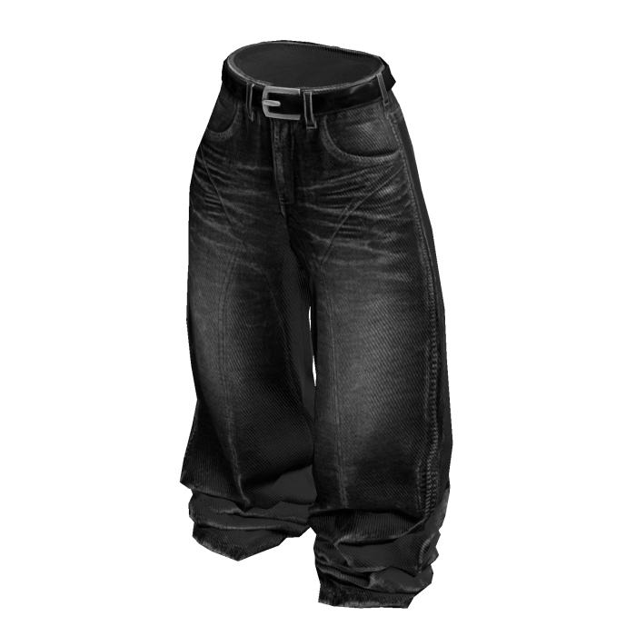 Black Classic Baggy Denim Jeans