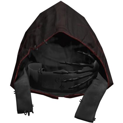 Black Emo Skeleton Cross Grunge Gothic Hood