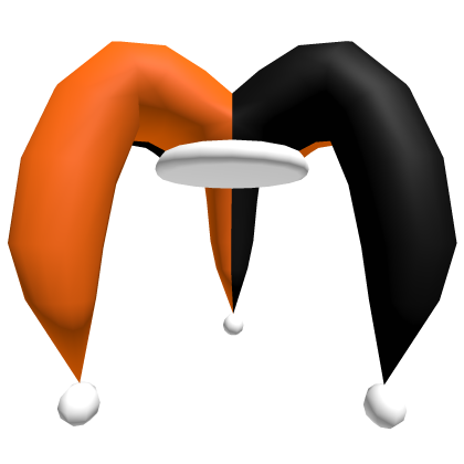 Halloween Jester Hat (Black & Orange)