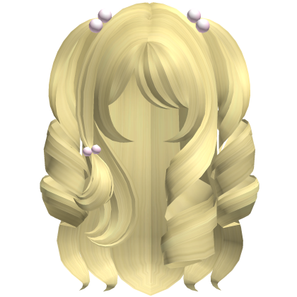 Cute Long Princess Curls In Yellow Roblox item