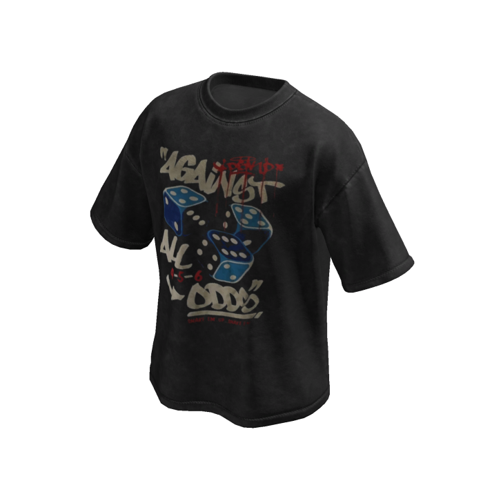 Dice Black Wash Oversized Shirt