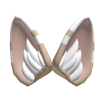 Brown & White Striped Kemono Ears Roblox item