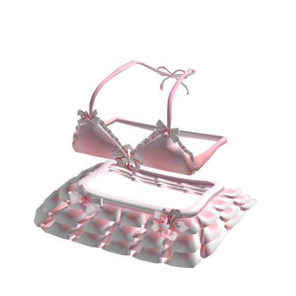 Summer Hibiscus Peach Bikini Set thumbnail