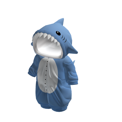 Cute Plushie Shark Onesie - Blue thumbnail