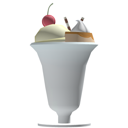 cutesy pink ice cream yummy sundae snack Roblox item