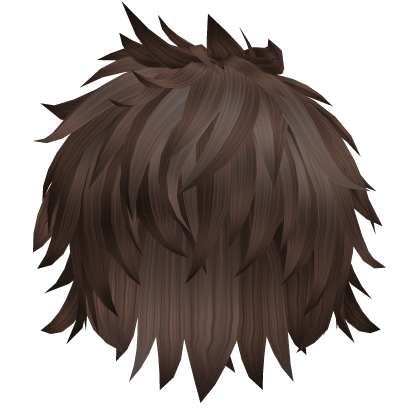 Messy Spiky Emo Hair - Brown Roblox item
