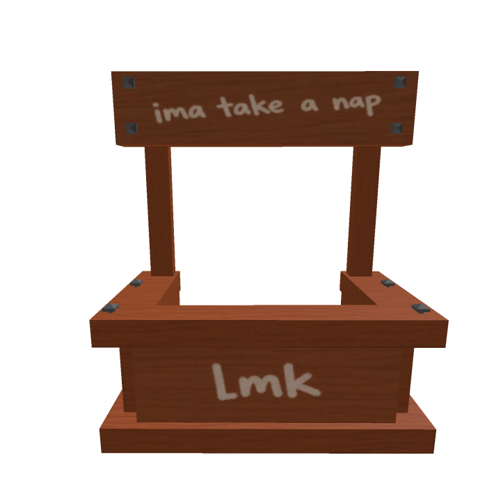 ima take a nap LMK - booth
