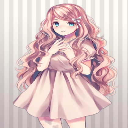 Pink anime girl Roblox decal
