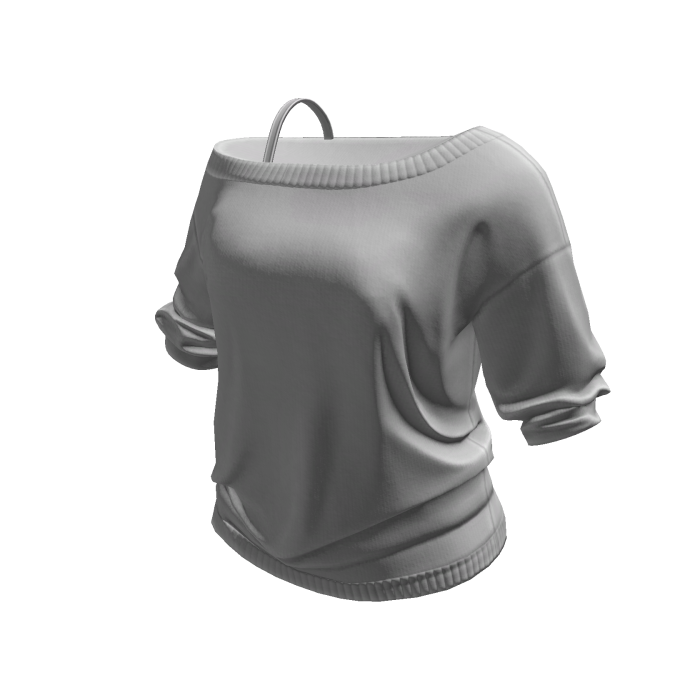 Off Shoulder Light Grey Shirt