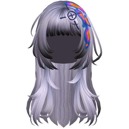 Light Blue Heatwave Crosshair Punk Flowy Girl Hair