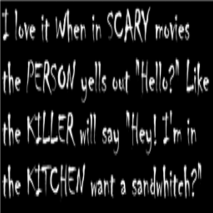 Lol scary movie decal Roblox decal