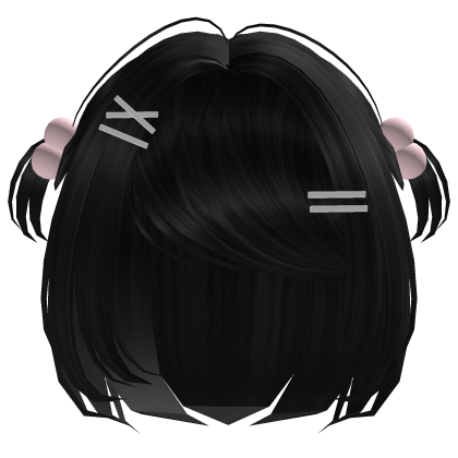 ♡ ⋮ Cutecore Baby Twintail Bob In Black Roblox item