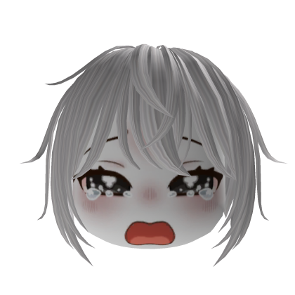 crying child with short white hair