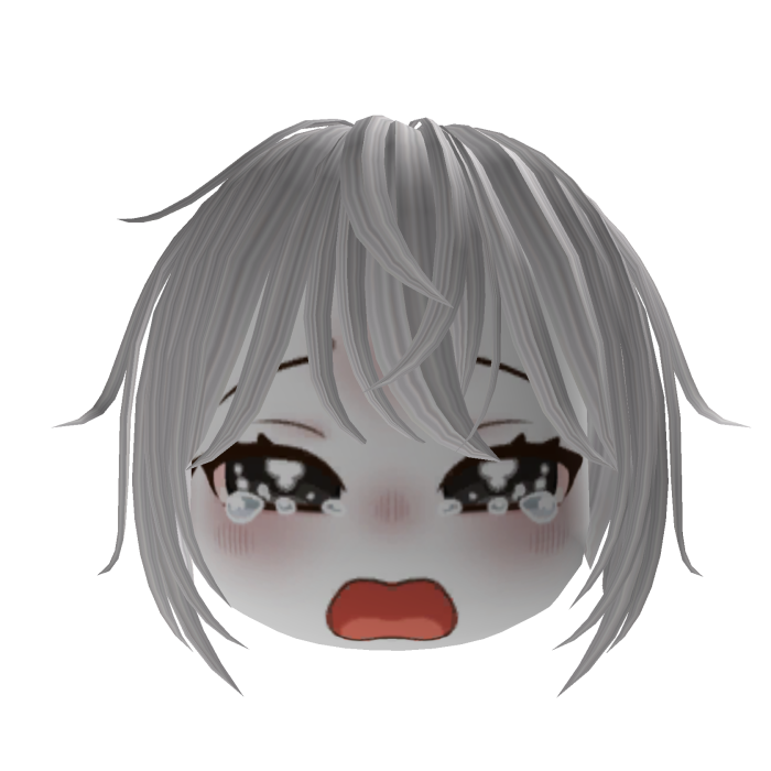 crying child with short white hair