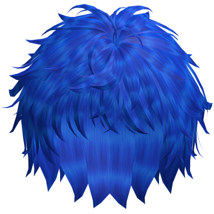 Fluffy Messy Anime Emo Boy Hair Blue Roblox item